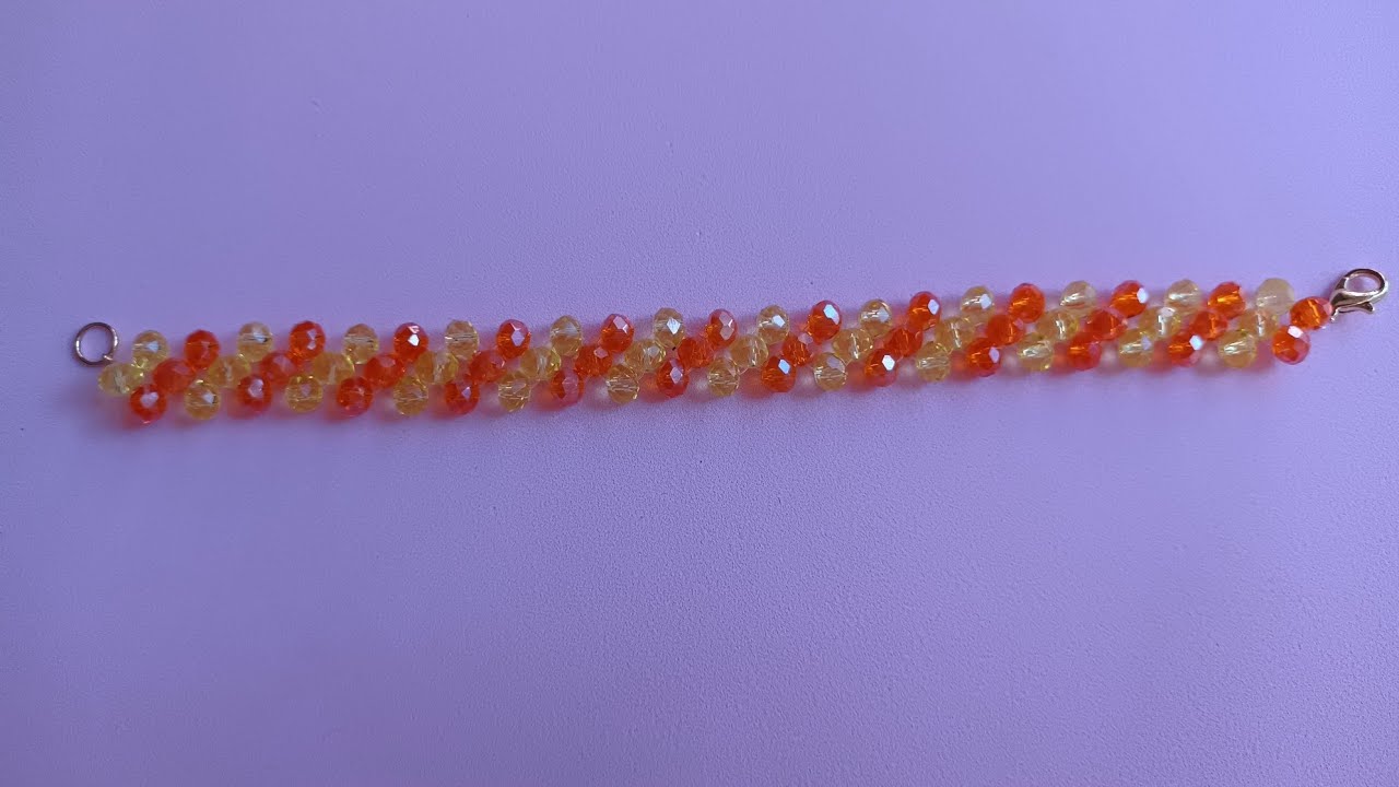 Cómo Hacer Bonita Pulsera en Líneas Diagonales