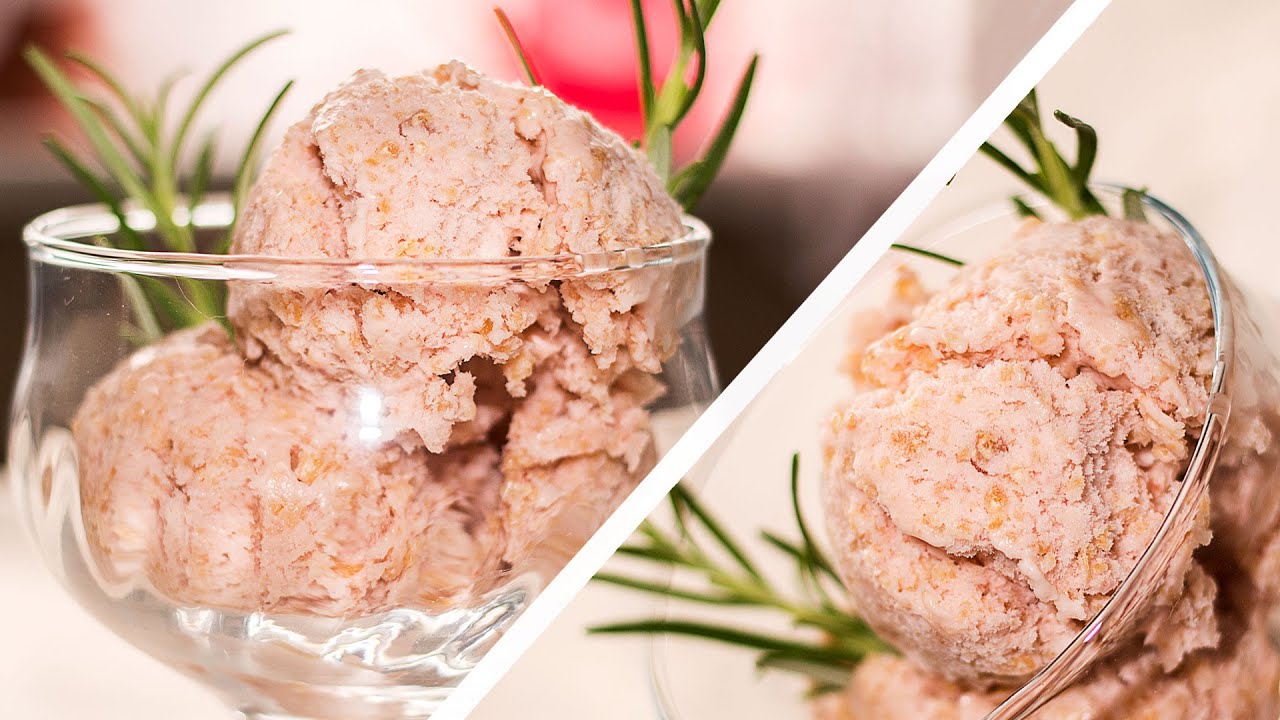 Самое Вкусное Клубничное Мороженое с печеньем 🍦 БЕЗ МОРОЖЕНИЦЫ