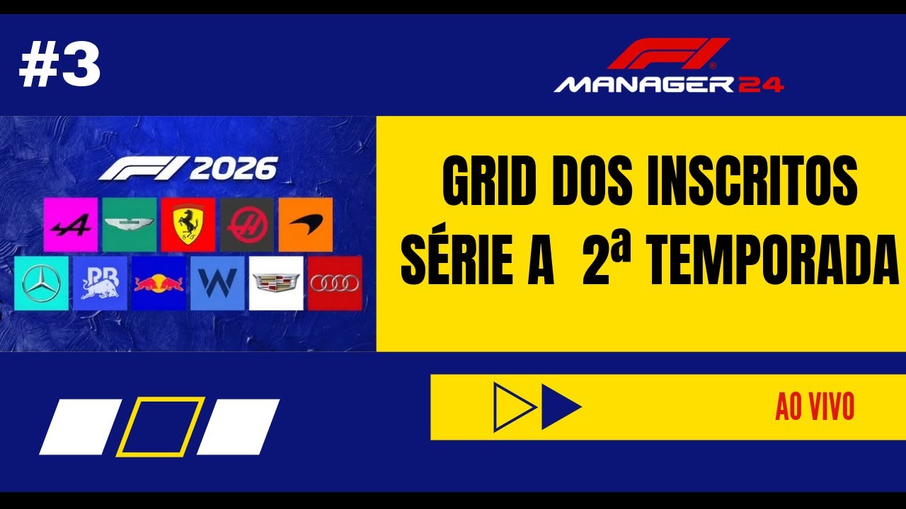🏁 F1 MANAGER 24 AO VIVO: SÉRIE A do CAMPEONATO dos INSCRITOS em BUSCA do TÍTULO! FELIZ ANO NOVO