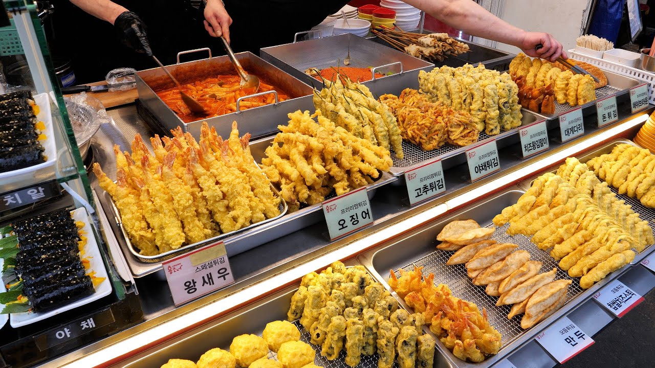 Приготовление 14 видов темпуры и 12 суши-роллов в течение всего дня / Tteokbokki, Sundae