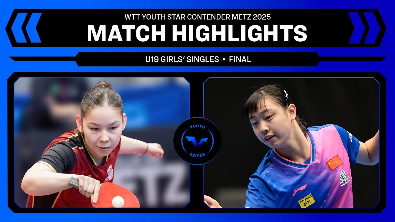 Anna Hursey vs Hu Yi | U19 GS Final | WTT Youth Star Contender Metz 2025