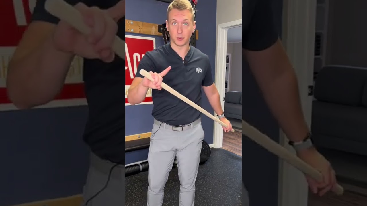 Shoulder Extension Stretch with a stick | Mckenzie Method