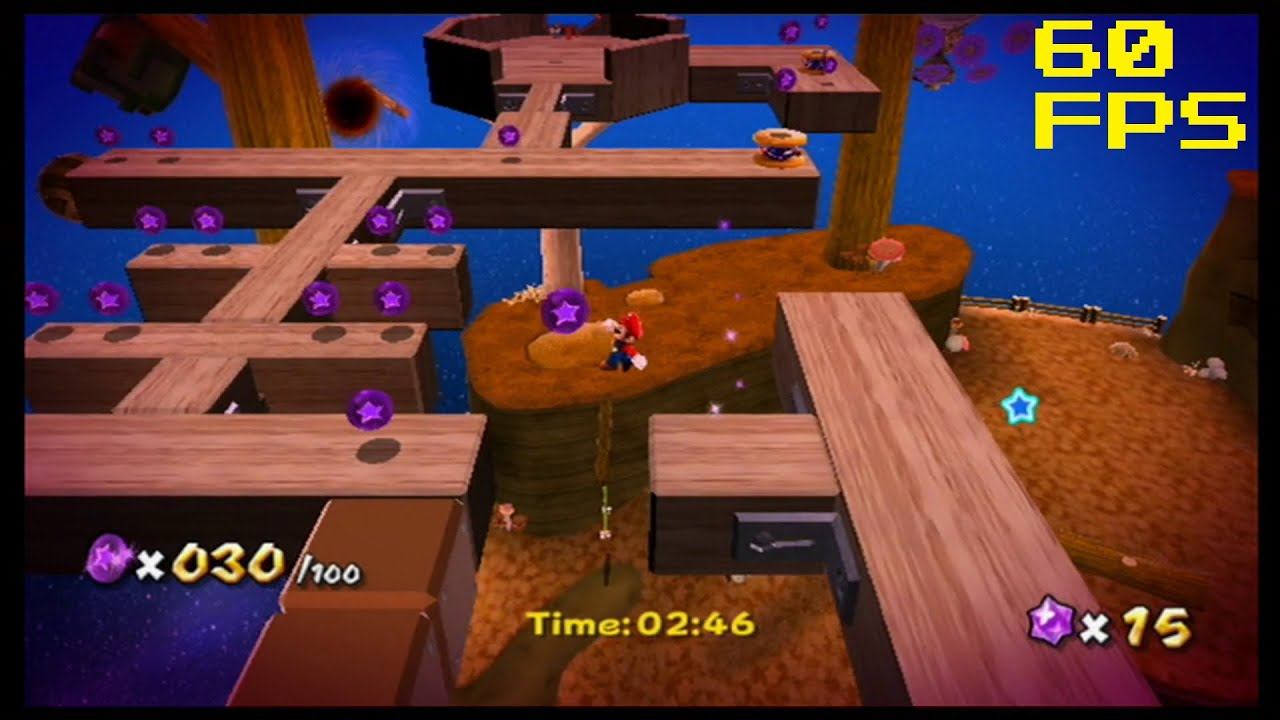 116. [60 FPS] Purple Coins in the Woods - Gold Leaf Galaxy - Super Mario Galaxy