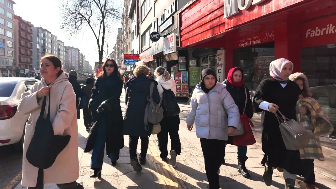 Ankara [4k60fps], Kurtuluş'tan Hamamönü ve Dikimevi sonrasında Cebeci Yürüyüş Turu - Walking
