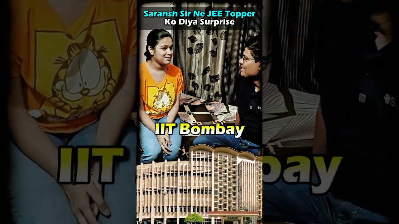 Saransh Sir Surprised AIR Ranker at Her Home😱 Shocking Reaction 🥹 #shorts #esaral #iit #jee
