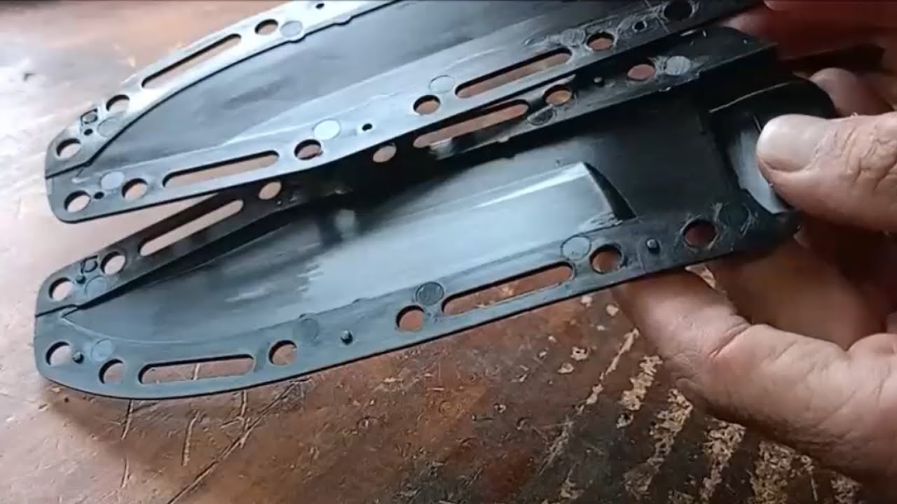 How to fix Cold Steel SRK sheath (no dulling the edge) (English sub).