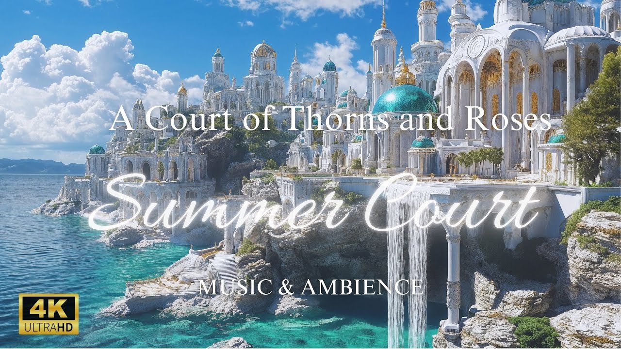 4 K | Summer Court | ACOTAR reading ambience | Relaxing Instrumental Music and Water Sounds