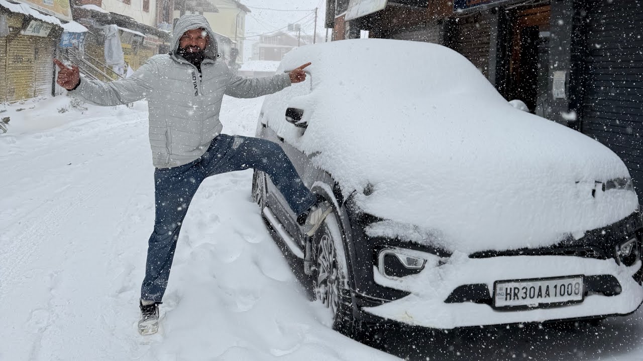 Scorpio N Stuck in Snow Storm | 23 jan 2026 | Kufri weather 