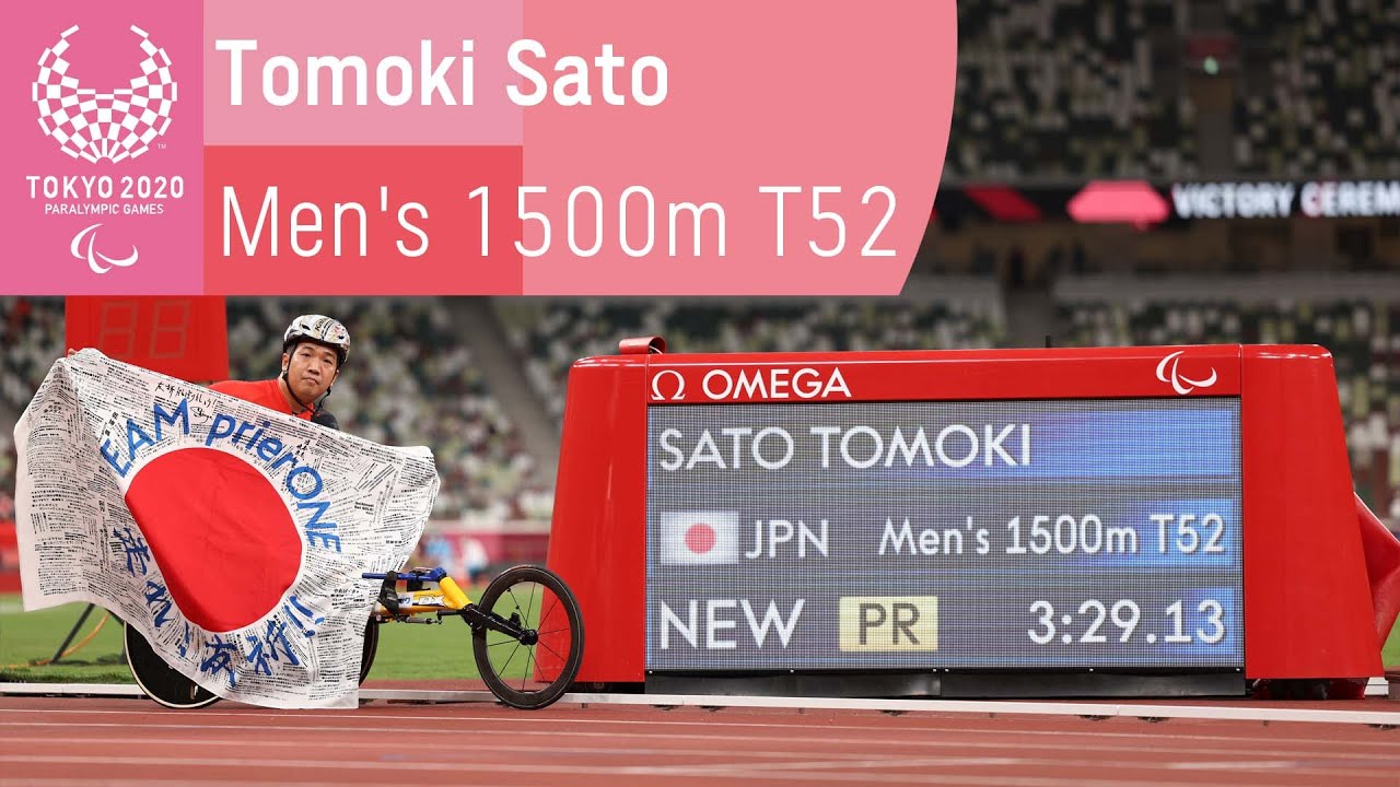 Sato Tomoki Sets New Paralympic Record! | Men's 1500m T52 Final | Athletics | Tokyo 2020 Paralympics