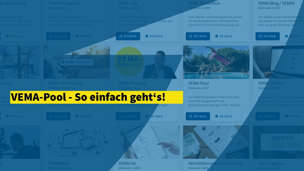 VEMA-Pool - So einfach geht's! (Tutorial)