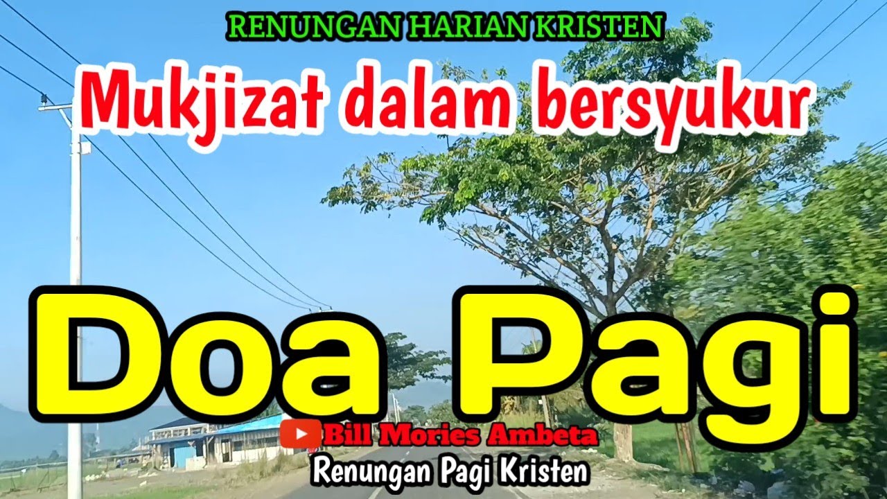 Renungan pagi - Mujizat dalam bersyukur
