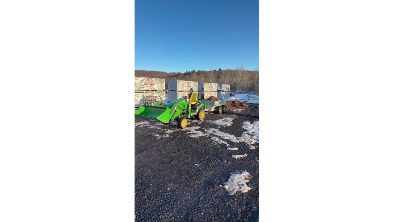Easy Snow Removal using tow behind dump trailer Chapman DT100