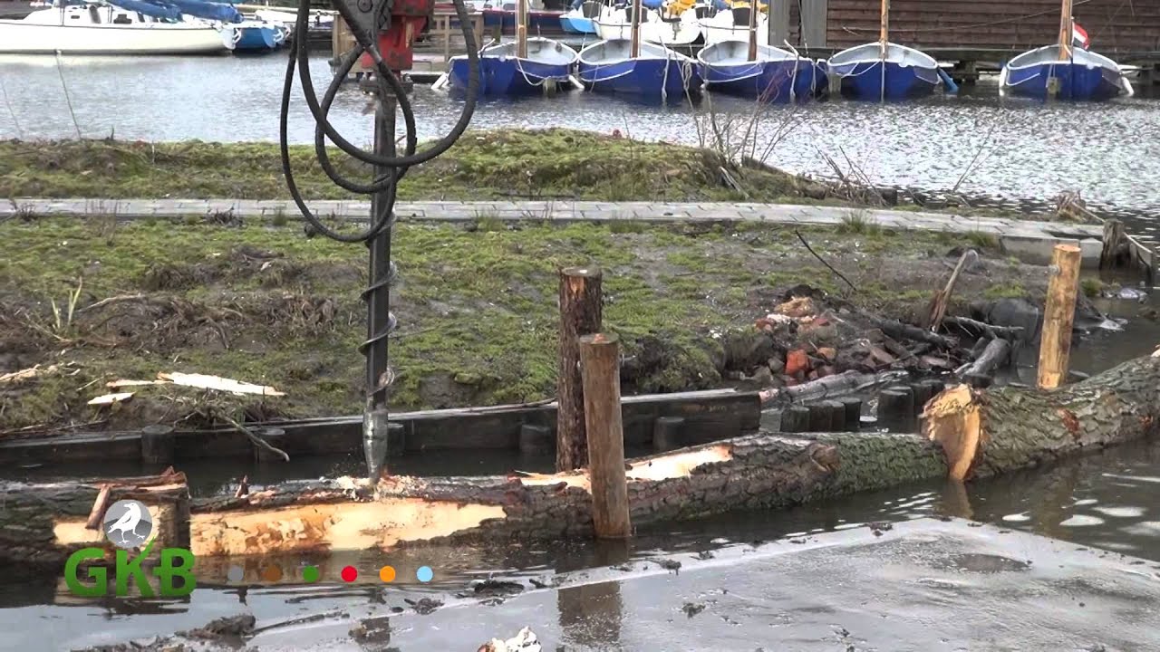 boomstammen beschoeiing