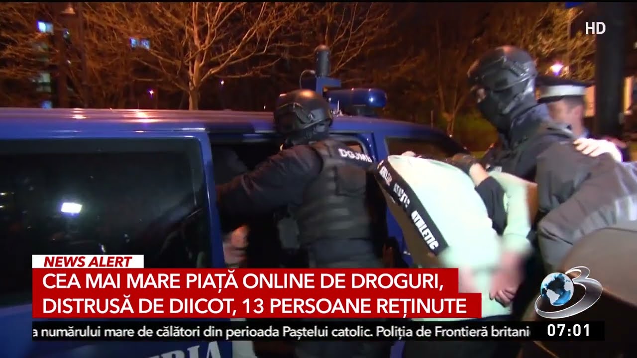 A fost desființată cea mai mare reţea online de droguri din România, care funcţiona pe Telegram