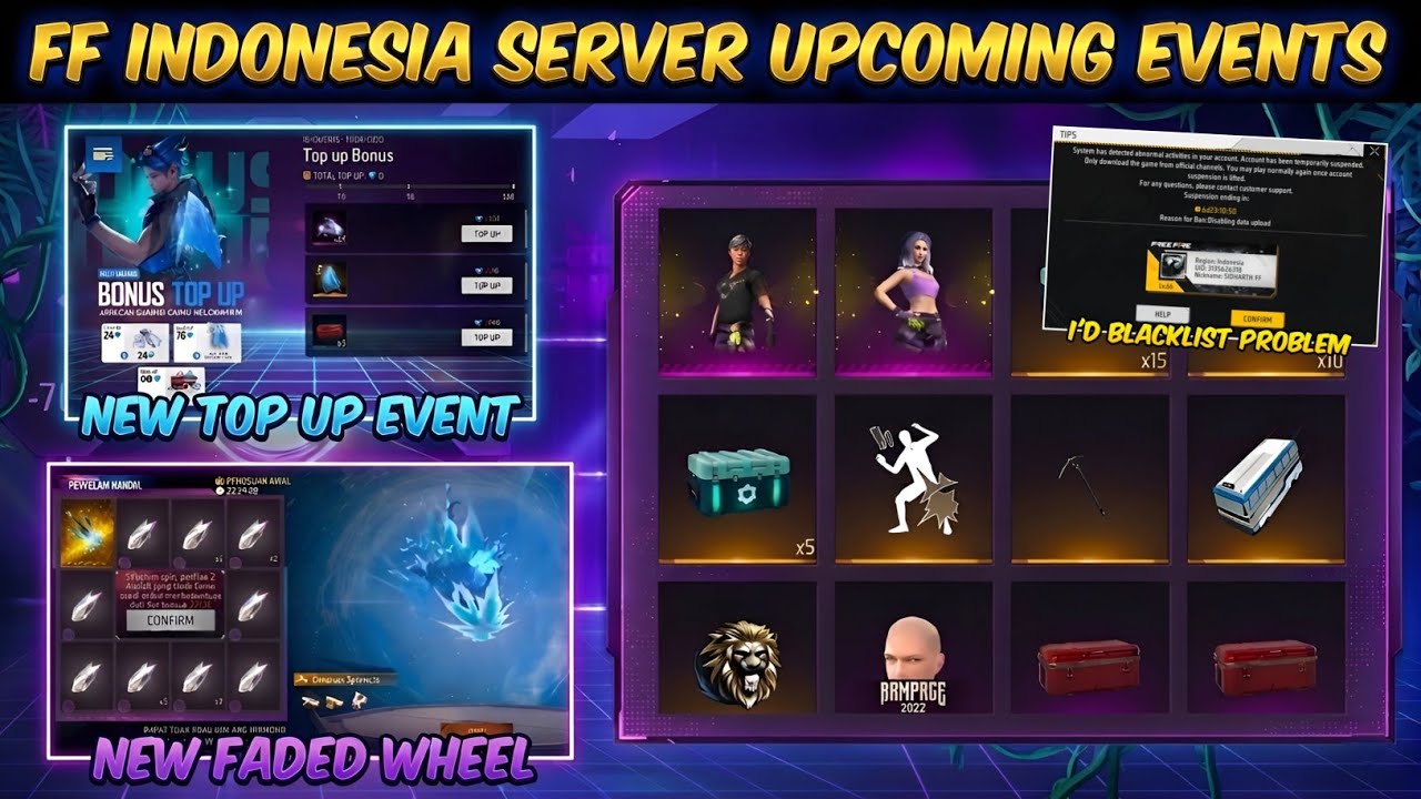 FF Indonesia Server Lucky Wheel Discount New Skydiving Next Top-Up Event