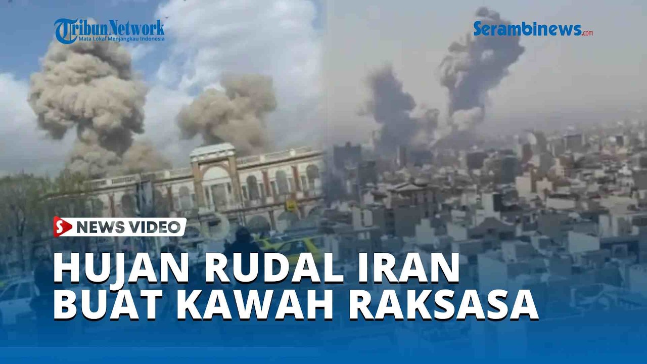 Israel Mencekam! Hujan Rudal Iran Tinggalkan Kawah Raksasa