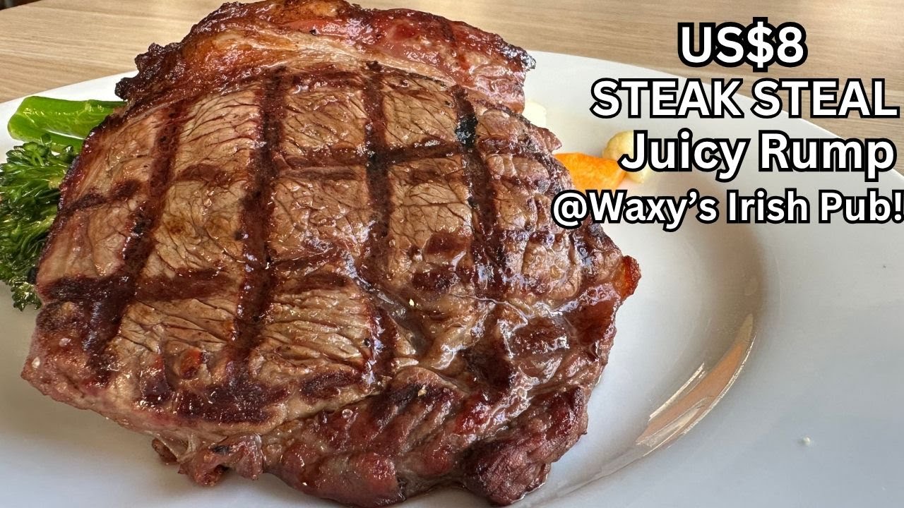 Gold Coast Budget Feast: $8 Rump Steak Special at Waxy’s Irish Pub - Worth It? | Surfers Paradise 🇦🇺