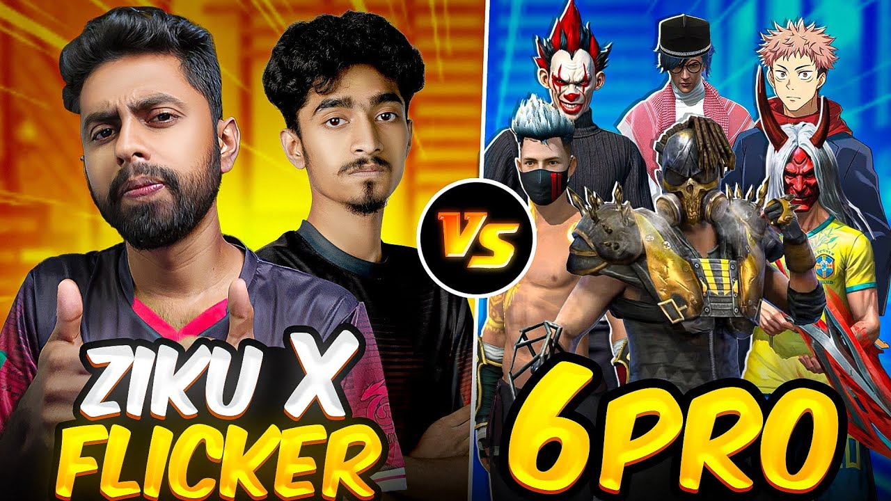 বাংলাদেশের সেরা Sniper Player Flicker X Zikuvai 2 vs 6 Custom Challegne Video Free Fire