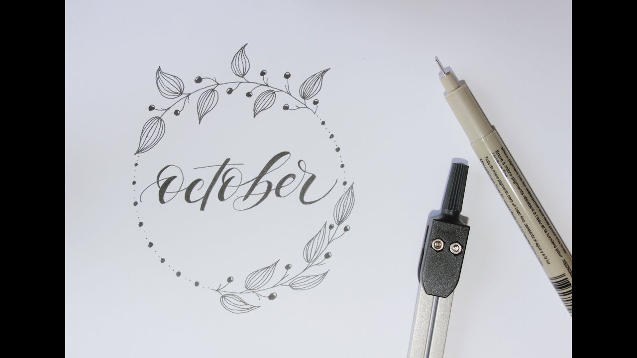 DRAW AND WRITE WITH ME - frame and october - handlettering