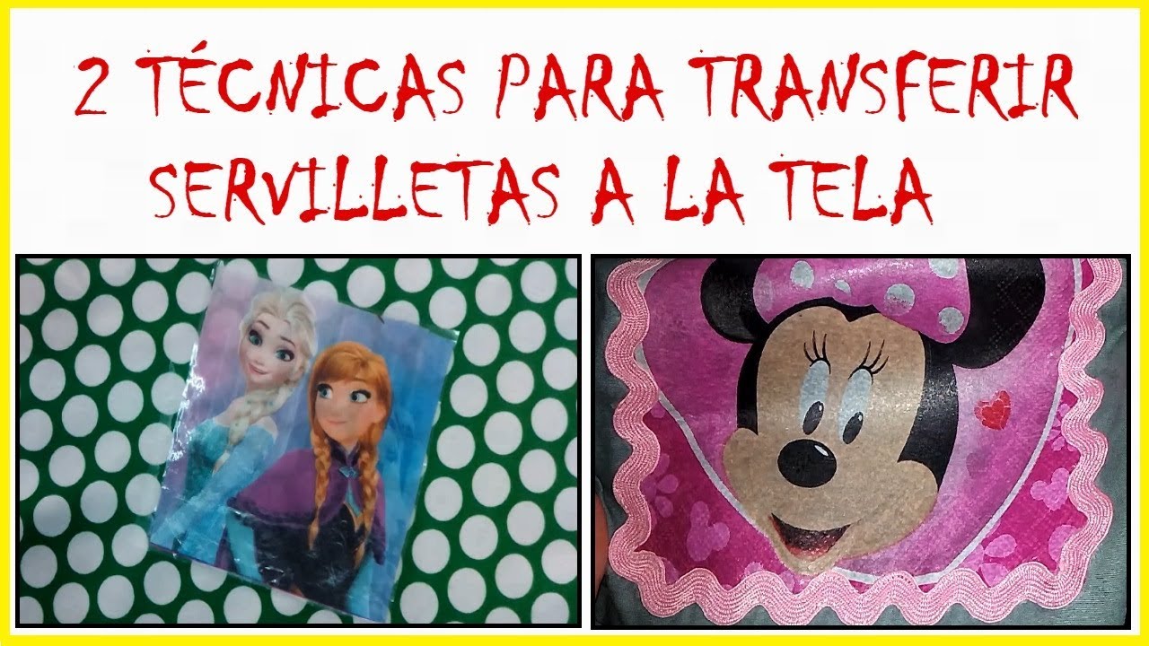 Cómo transferir servilletas a la tela | 2 Técnicas | DIY