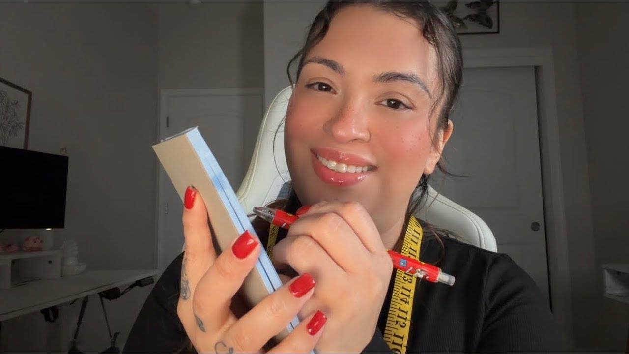 ASMR measuring your face 📏- personal attention 🫶🏻 & writing sounds 