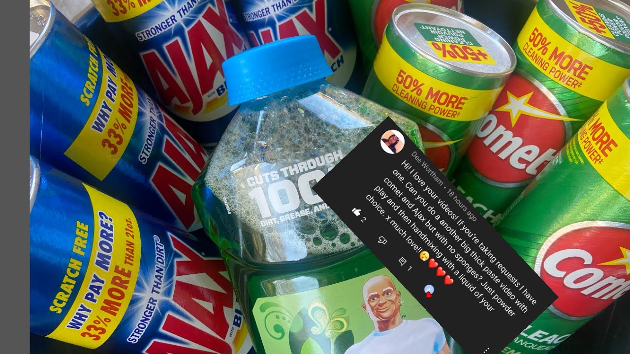 ASMR COMET 💫, AJAX & MR CLEAN TICK PASTE suggested by a subscriber-ODDLY SATISFYING 🤤🤗🥰