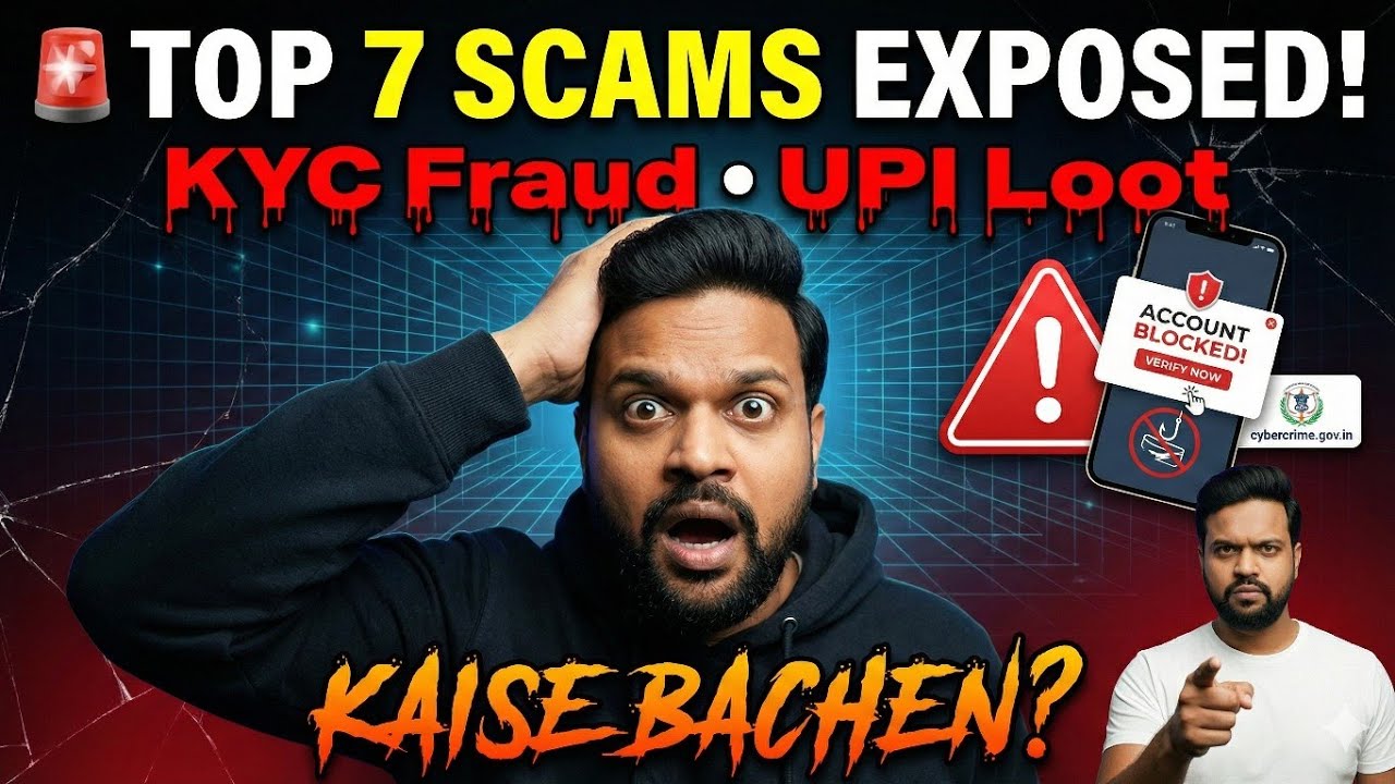 “🚨 India ke Top 7 Online Scams Exposed! KYC Fraud, UPI Loot, – Kaise Bachenge? | Scam Buster Sy #1”