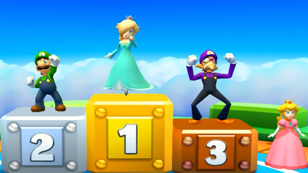【マリオパーティスターラッシュ】ミニゲームロゼッタVsピーチVsルイージVsワルイージ(COM最強 たつじん)