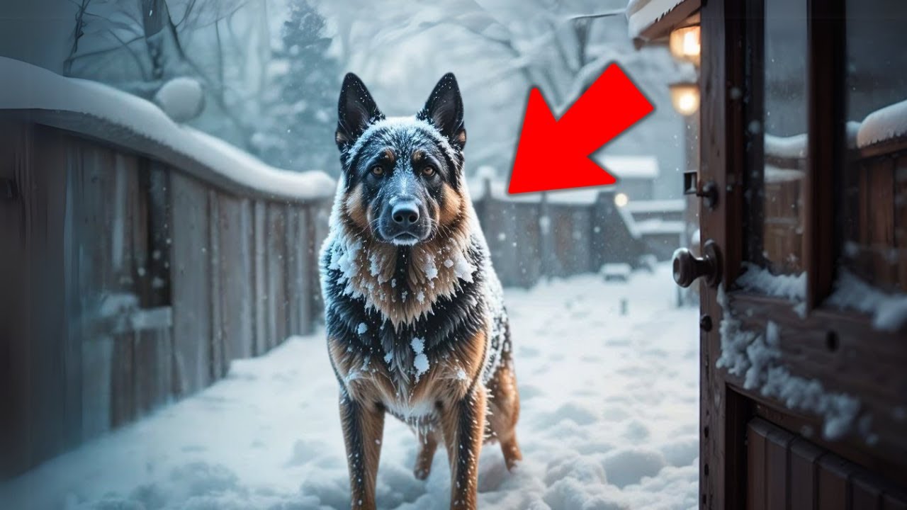 Eingefrorener Sch&auml;ferhund will ins Haus&mdash;Was dann passiert, l&auml;sst Sie sprachlos zur&uuml;ck!