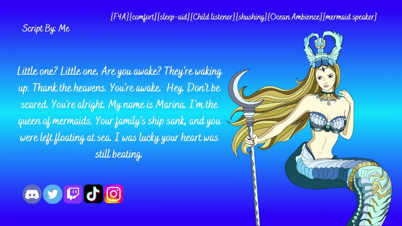 Rescued And Adopted By A Mermaid Queen {F4A}{sleep-aid}{child listener}{ocean ambiance}