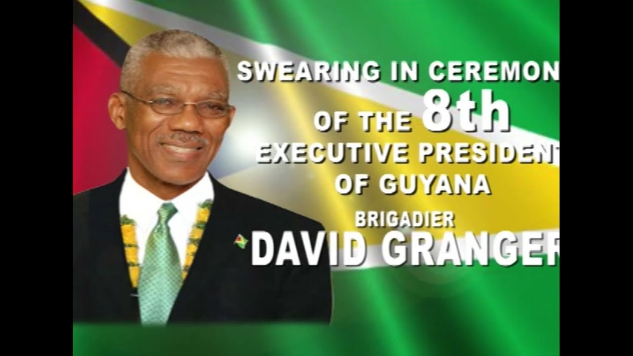 Церемония приведения к присяге 8-го исполнительного президента Гайаны Его Превосходительства Дэви...
