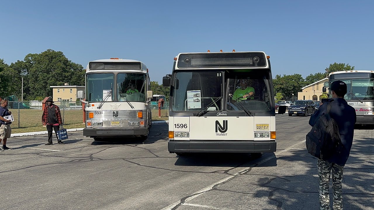 Extra Buses leaving the 2024 NJ Historic Bus Festival
