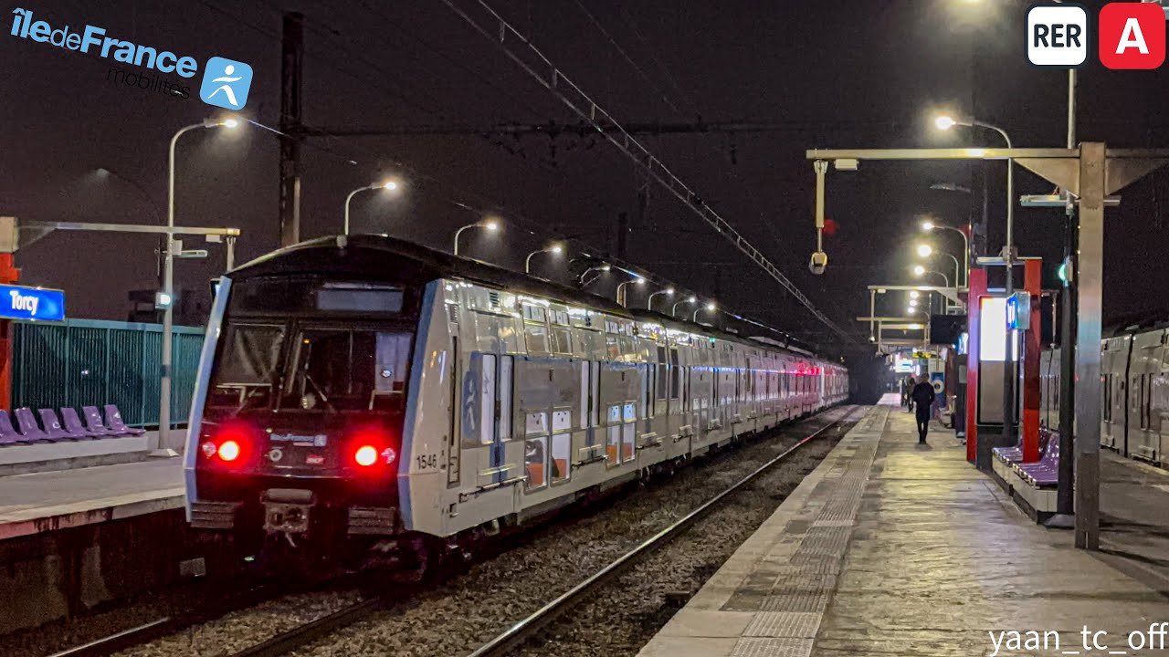 ( BY NIGHT) RER A MI2N IDF-IDFM en gare de Torcy