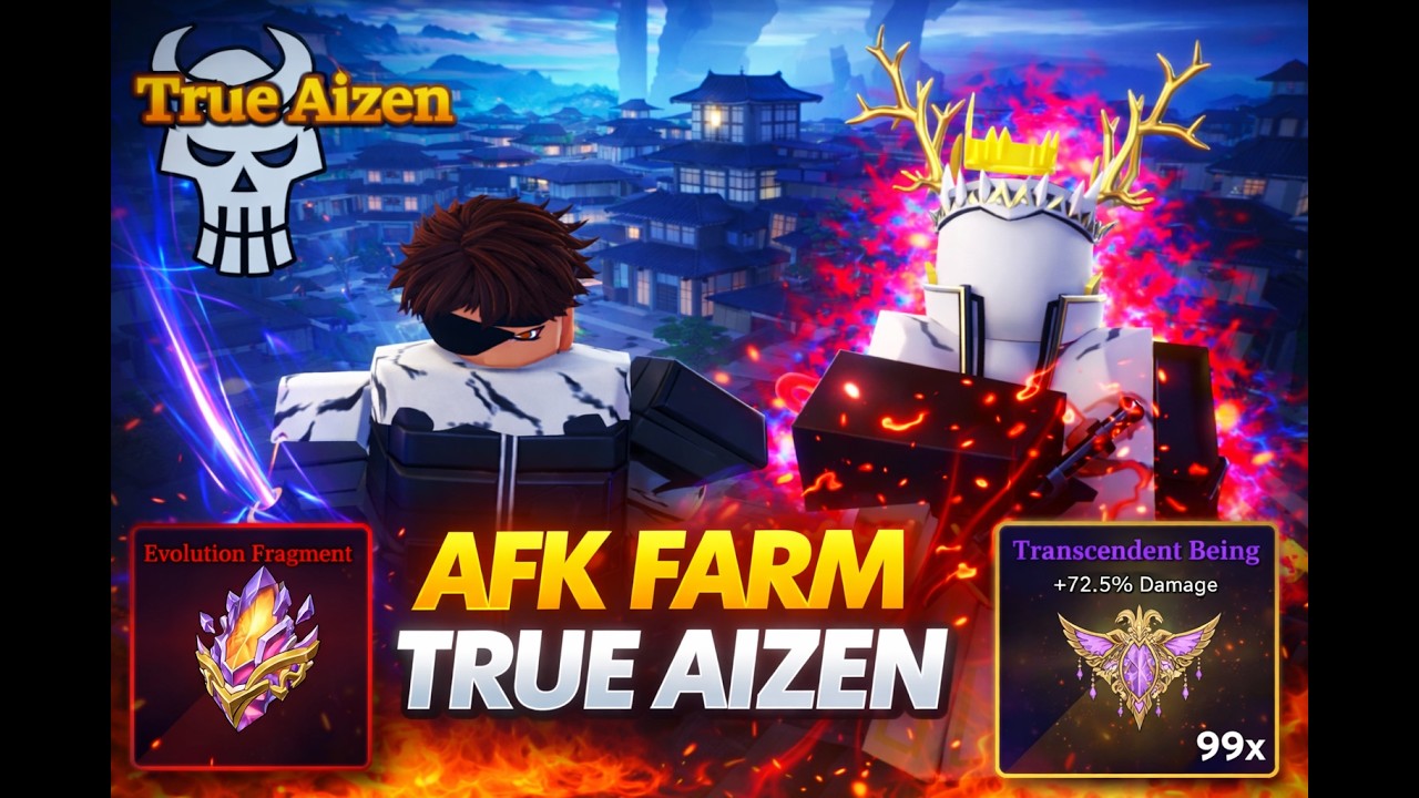 [Sailor Piece] THIS IS HOW TO AFK FARM TRUE AIZEN AND GET EVERY ITEM FROM HIM! #sailorpiece