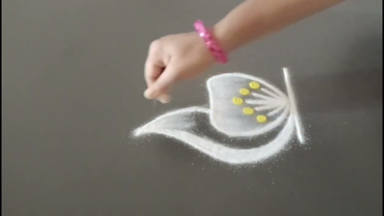 Daily use rangoli || rangoli || rangoli design || rangoli kolam || muggulu || freehand rangoli