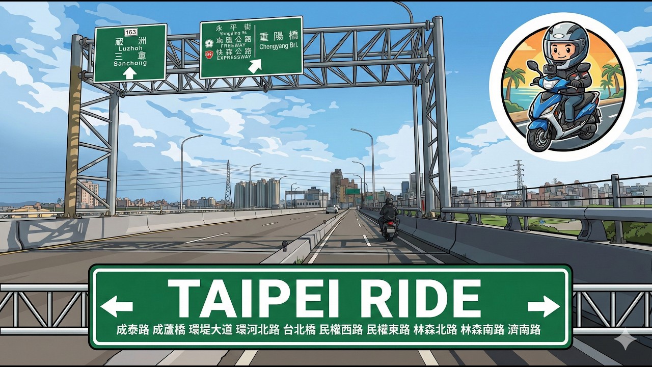 Taipei Ride 成泰路 成蘆橋 環堤大道 環河北路 台北橋 民權西路 民權東路 林森北路 林森南路 濟南路 20251114