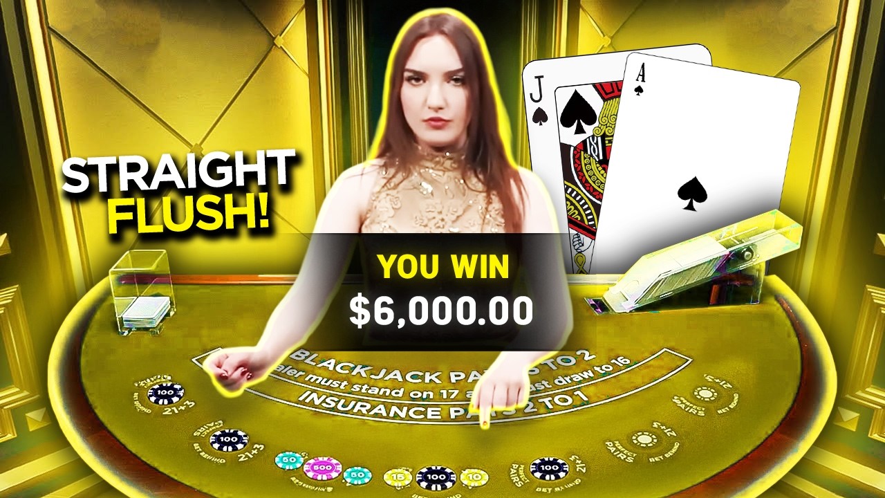 I HIT A STRAIGHT FLUSH AT THE LIVE BLACKJACK TABLES!