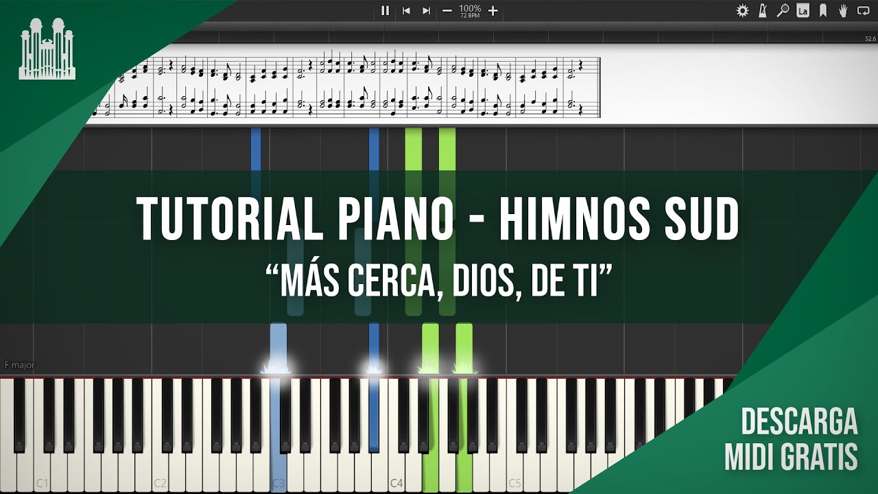 MÁS CERCA DIOS DE TI - TUTORIAL PIANO SYNTHESIA 🎹 | HIMNOS SUD #50