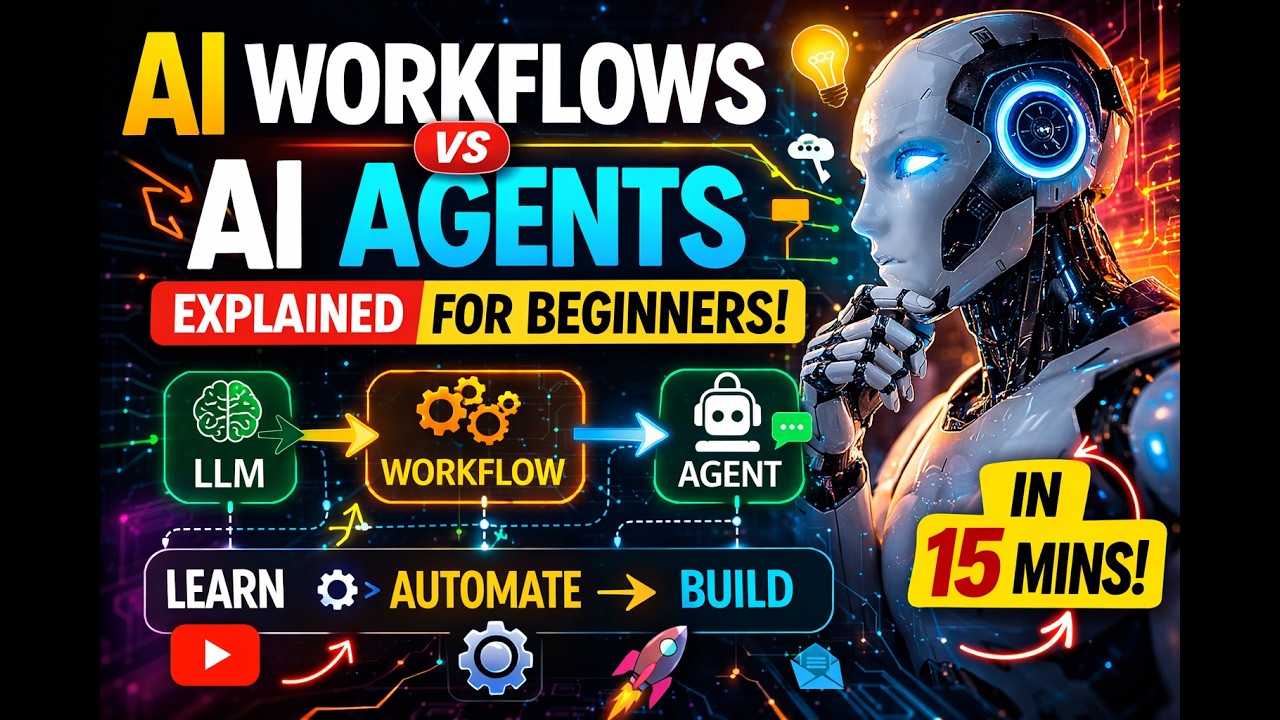This Is How AI Actually Automates Work (LLMs → Workflows → Agents)