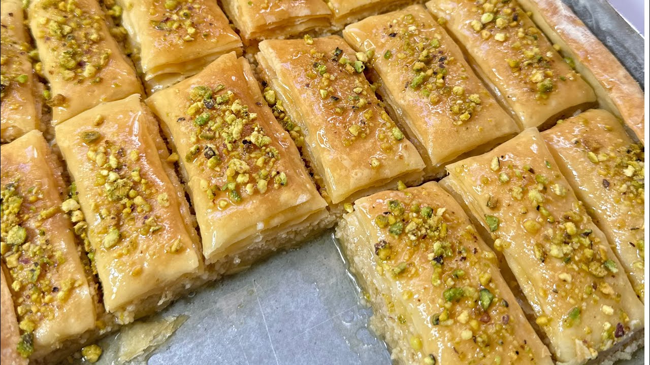 معسلات رمضان🍯 بقلاوة تركية اكسبراس بعجينة الفيلو المنزلية بزوج كيسان فرينة تخدمي بلاطو تاكلي وتوكلي