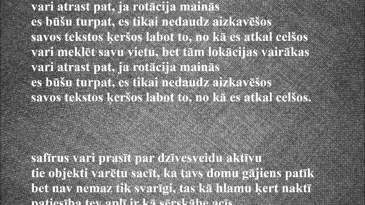 valch un artis - bū&scaron;u turpat