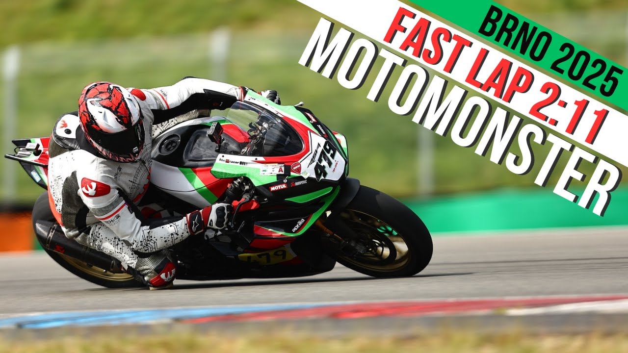 Brno 2025 mit MotoMonster Fast Lap 2:11 mit Aprilia RSV4 Factory