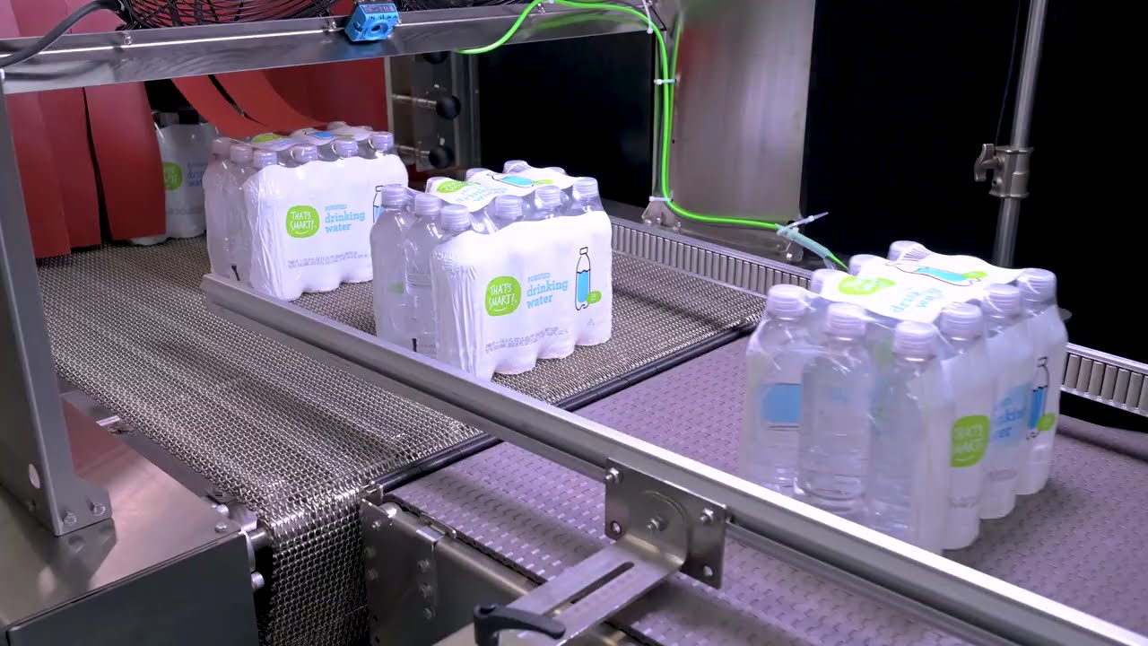 Automatic Water Bottle Shrink Wrapper with Printed Film