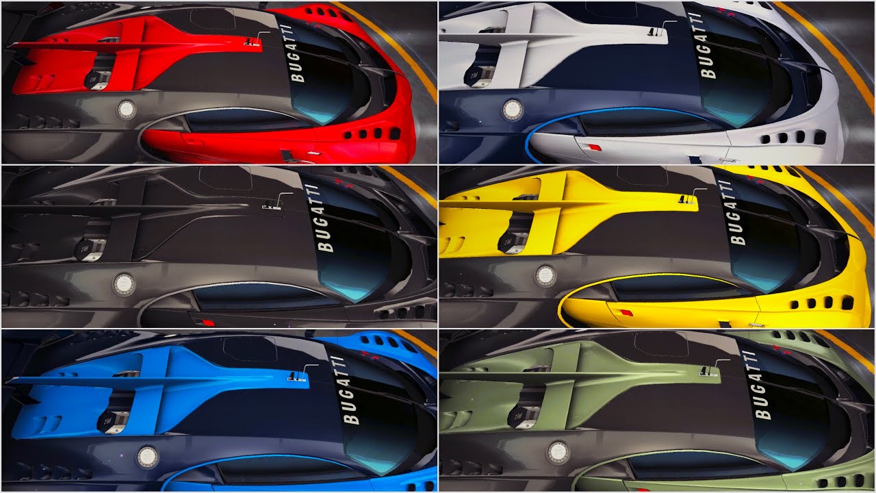 Asphalt 8, Bugatti VISION GT, Available Colors, 4K 60fps