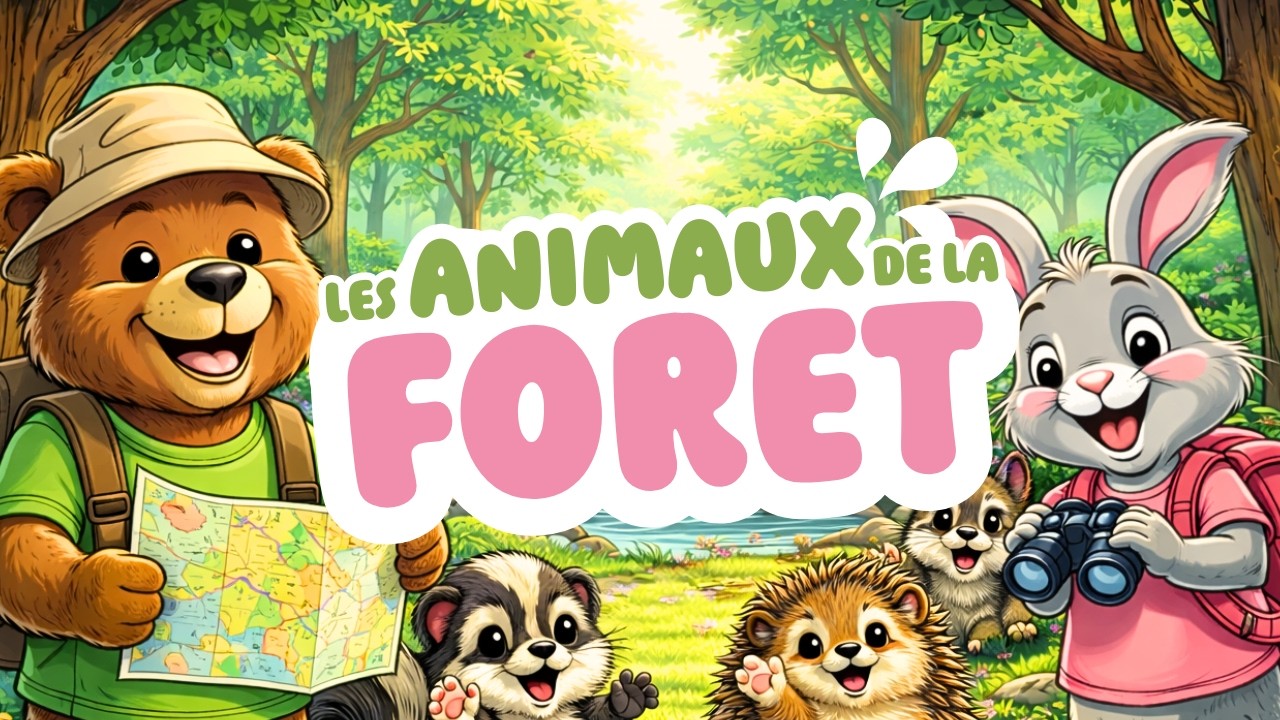 LES ANIMAUX DE LA FORÊT | Vocabulaire et vidéo éducative pour enfants | Nounou & Lapinet