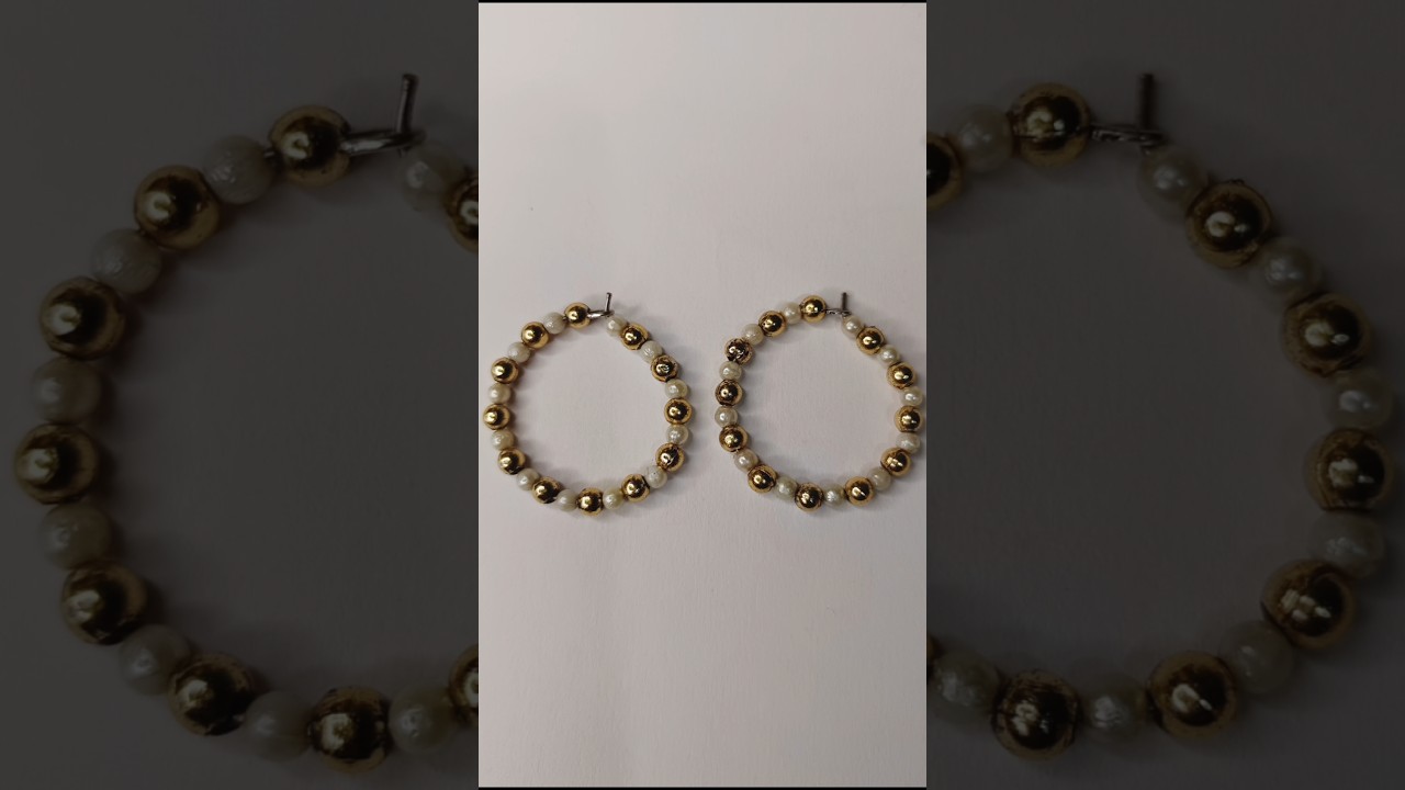 Beautiful earrings making✨||Made by me😌||Short video🎥|| Nisha Mallik💗