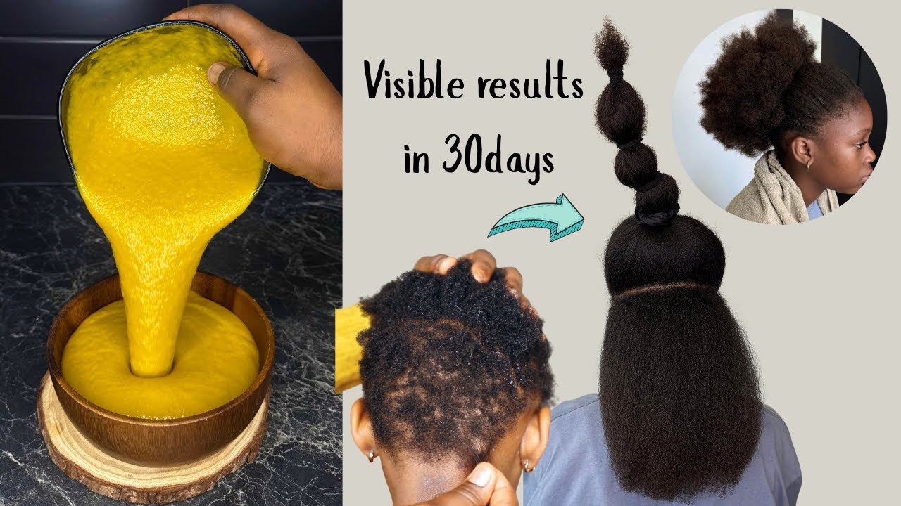 3 POWERFUL INGREDIENTS Her Hair Loves. Helps To Stop Breakage , Moisturize and Promotes Hair Growth