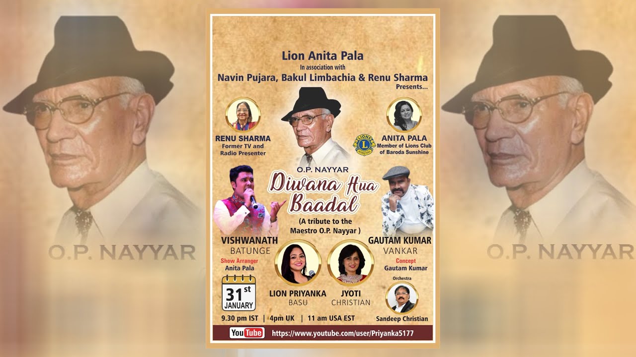 O.P. NAYYAR special Diwana Hua Baadal