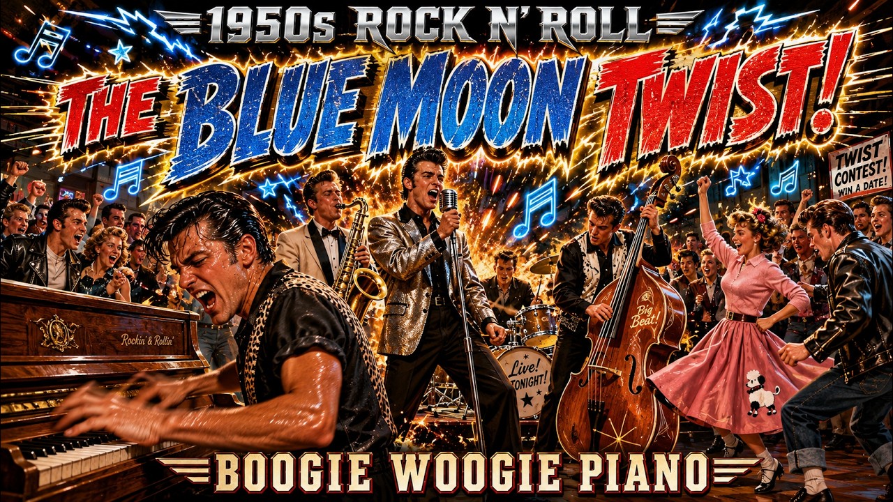 BLUE MOON TWIST (Midnight Rhythm) | 1950s & 60s Style Rock n' Roll