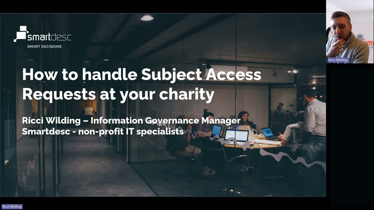 Webinar: How to handle Subject Access Requests at your charity